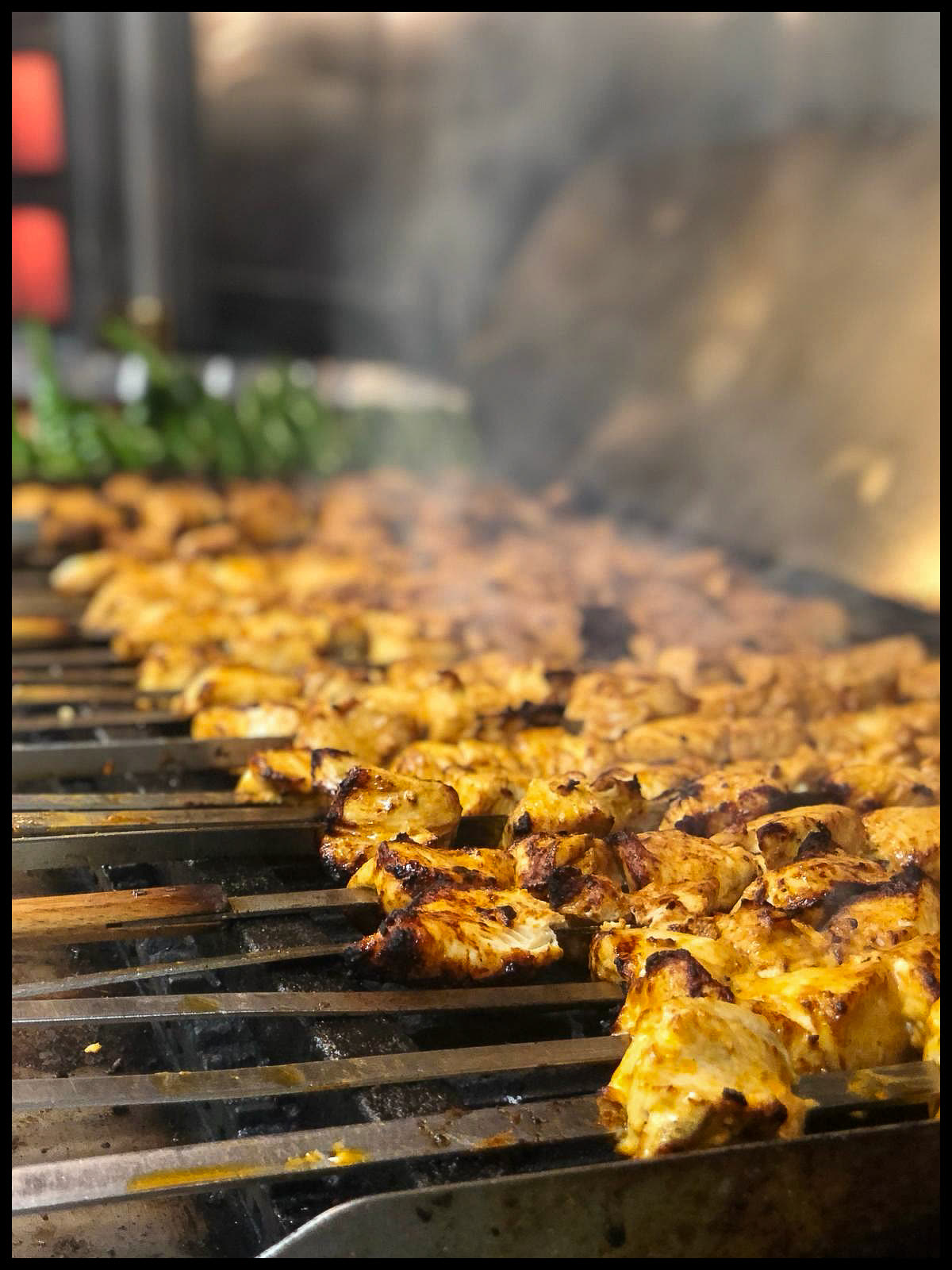 Kebabs on the charcoal grill